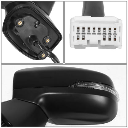 RETROVISOR MIRROR - OE STYLE - SUBARU IMPREZA 17-23 - WITH POWER WITH HEATED GLASS WITH SIGNAL WITH BLIND SPOT - DRIVER SIDE - PAINT TO MATCH - BLACK