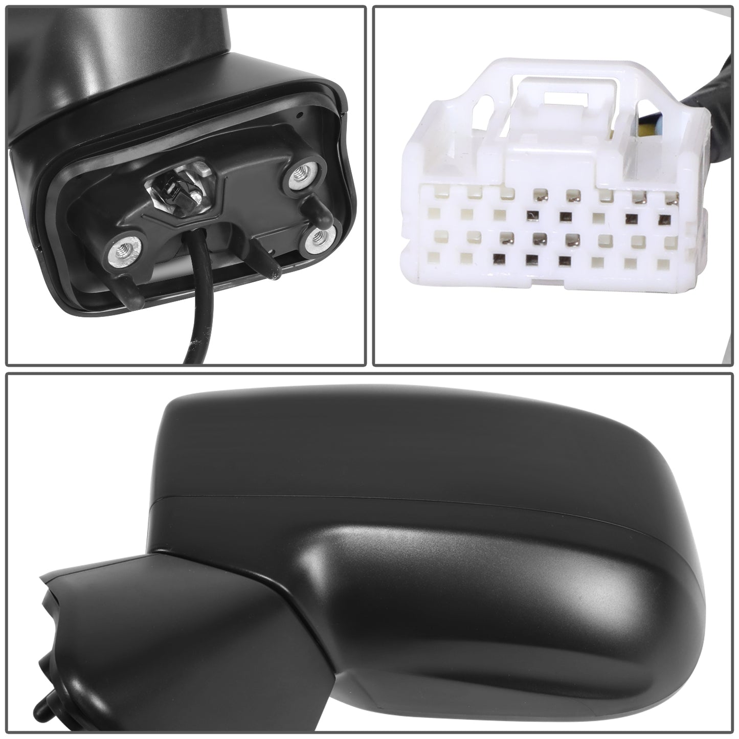 RETROVISOR MIRROR - OE STYLE - SUBARU FORESTER 2019-2024 - WITH POWER TEXTURE COVER - DRIVER LEFT SIDE - BLACK