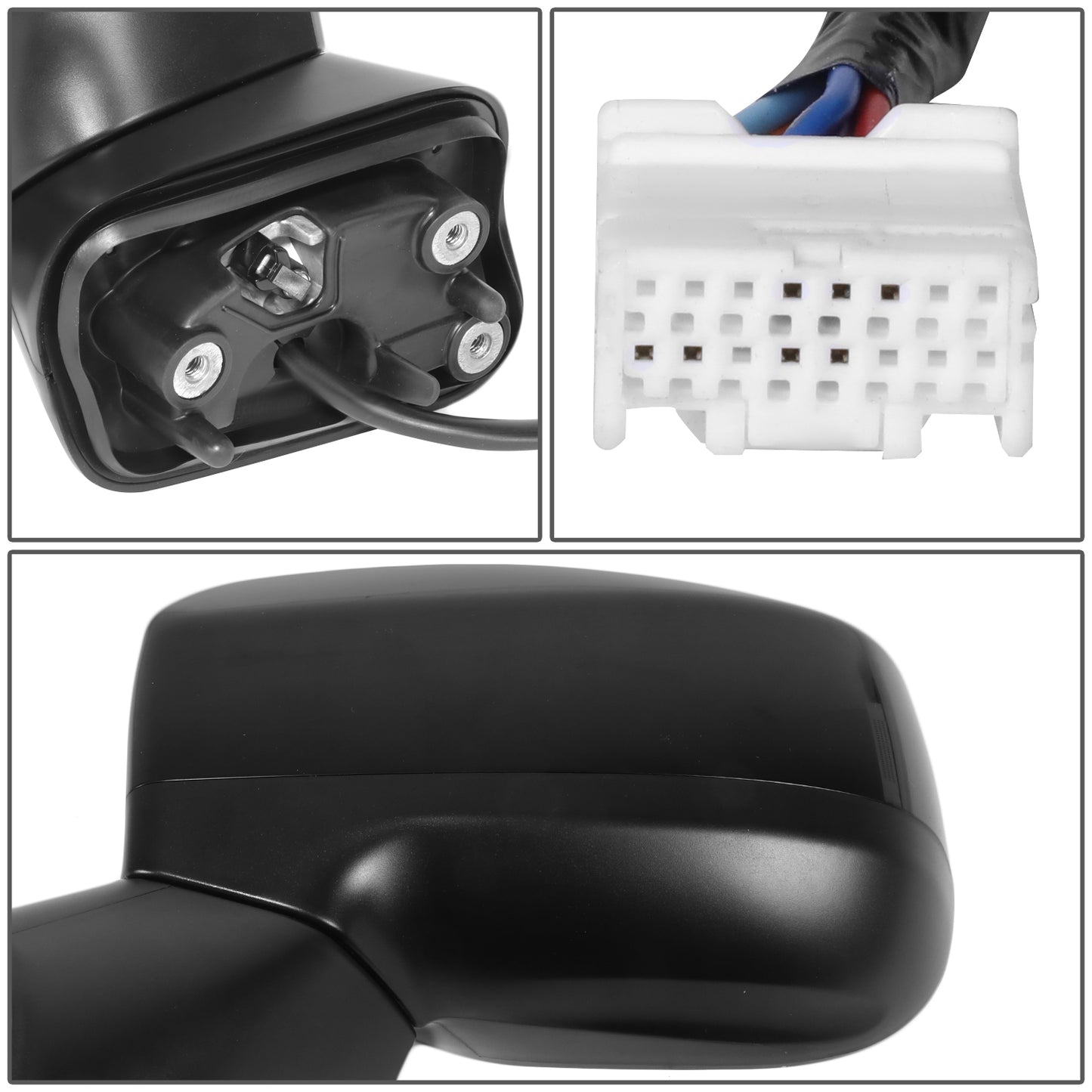 RETROVISOR MIRROR - OE STYLE - SUBARU FORESTER 19-24 - WITH POWER GLOSS COVER - DRIVER SIDE - PAINT TO MATCH - BLACK