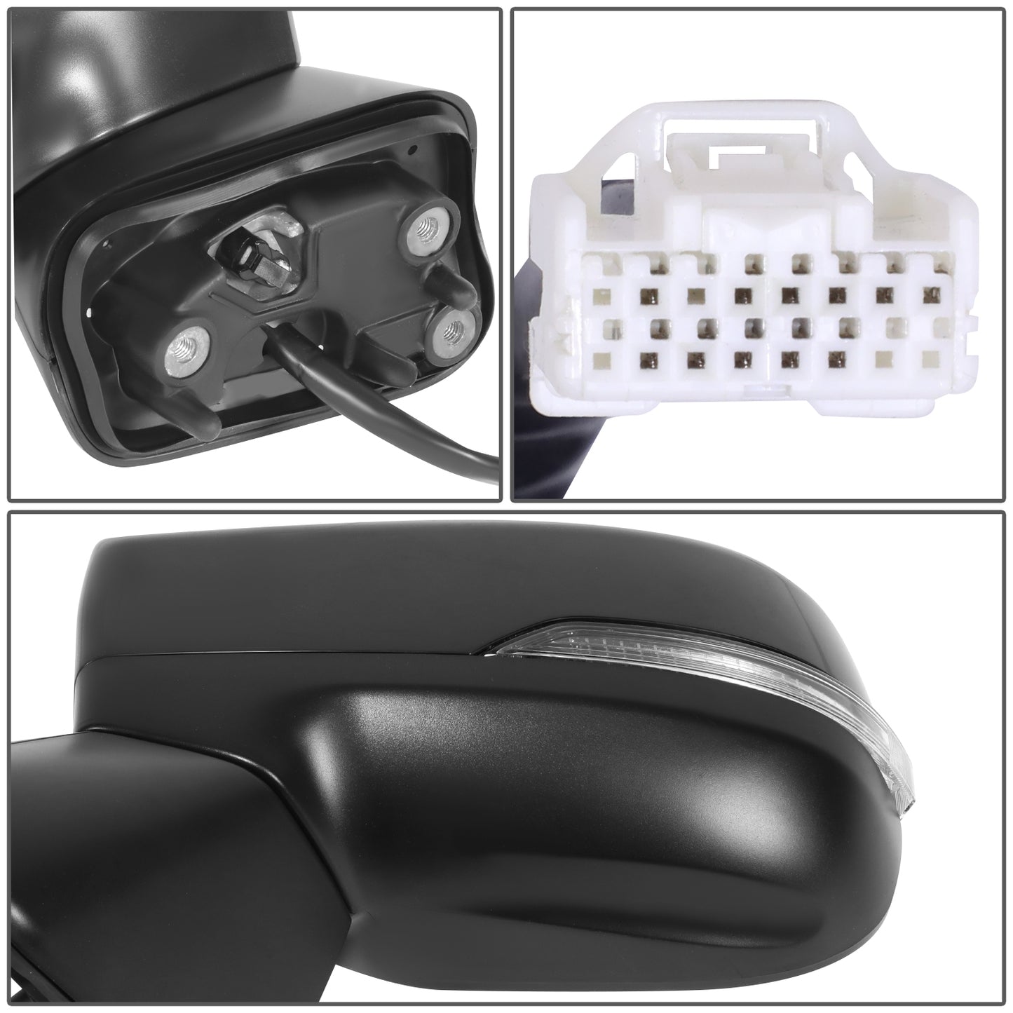 RETROVISOR MIRROR - OE STYLE - SUBARU FORESTER 2019-2024 - WITH POWER WITH HEATED WITH SIGNAL - DRIVER LEFT SIDE - BLACK