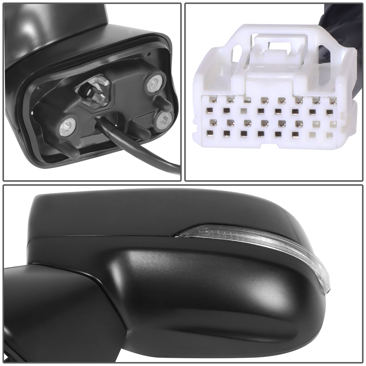 RETROVISOR MIRROR - OE STYLE - SUBARU FORESTER 2019-2024 - WITH POWER WITH HEATED WITH SIGNAL WITH BLIND SPOT - DRIVER LEFT SIDE - BLACK