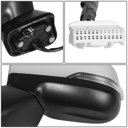 RETROVISOR MIRROR - OE STYLE - SUBARU FORESTER 19-24 - WITH POWER WITH HEATED WITH SIGNAL WITH BLIND SPOT WITH MEMORY CHROME COVER - DRIVER SIDE - SMOOTH - BLACK / CHROME