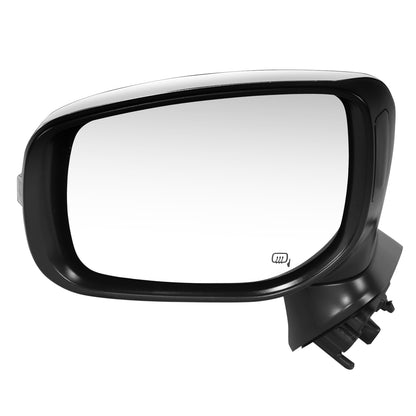 RETROVISOR MIRROR - OE STYLE - SUBARU IMPREZA 17-23 - WITH POWER WITH HEATED GLASS WITH SIGNAL CHROME COVER - DRIVER SIDE - SMOOTH - BLACK / CHROME
