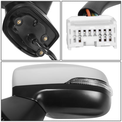 RETROVISOR MIRROR - OE STYLE - SUBARU IMPREZA 17-23 - WITH POWER WITH HEATED GLASS WITH SIGNAL CHROME COVER - DRIVER SIDE - SMOOTH - BLACK / CHROME