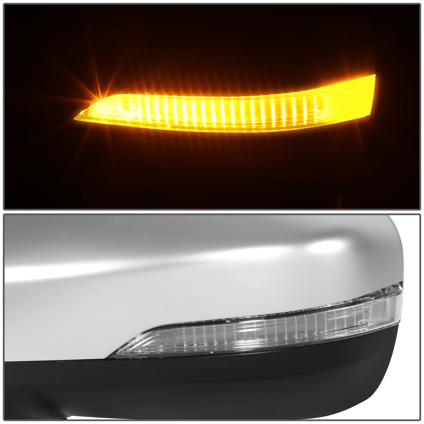 RETROVISOR MIRROR - OE STYLE - SUBARU IMPREZA 17-23 - WITH POWER WITH HEATED GLASS WITH SIGNAL WITH BLIND SPOT CHROME COVER - DRIVER SIDE - PAINT TO MATCH - BLACK / CHROME