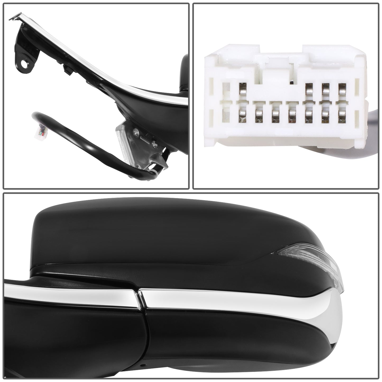 RETROVISOR MIRROR - OE STYLE - SUBARU LEGACY 2020-2024 - SUBARU OUTBACK 2020-2024 - WITH POWER WITH HEATED WITH SIGNAL - DRIVER LEFT SIDE - BLACK