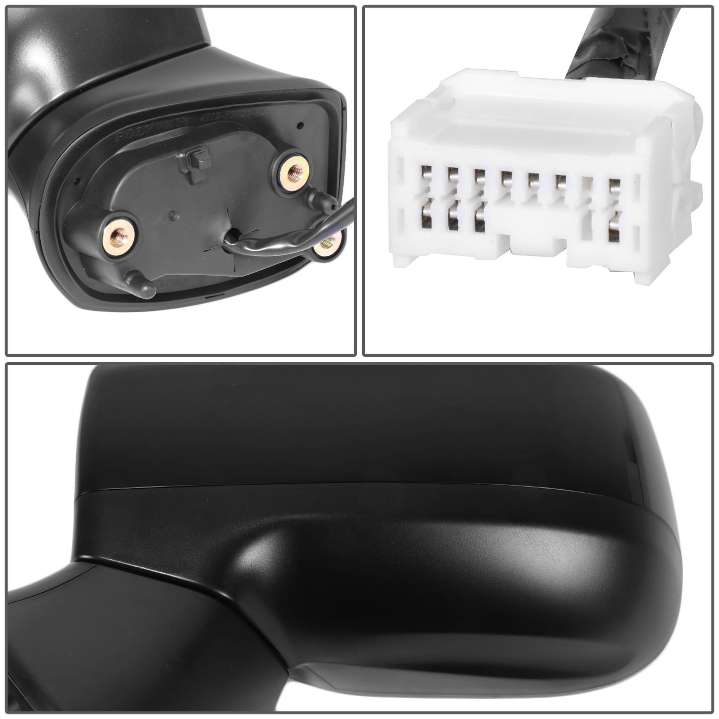 RETROVISOR MIRROR - OE STYLE - SUBARU CROSSTREK 18-23 - WITH POWER WITH HEATED WITH BLIND SPOT - DRIVER SIDE - PAINT TO MATCH - BLACK