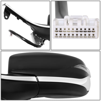 RETROVISOR MIRROR - OE STYLE - SUBARU LEGACY 20-24 - SUBARU OUTBACK 20-24 - WITH POWER WITH HEATED WITH SIGNAL WITH BLIND SPOT WITH MEMORY - DRIVER SIDE - PAINT TO MATCH - BLACK