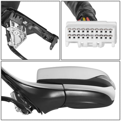 RETROVISOR MIRROR - OE STYLE - SUBARU LEGACY 2020-2024 - SUBARU OUTBACK 2020-2024 - WITH POWER FOLD WITH HEATED WITH SIGNAL WITH BLIND SPOT WITH MEMORY CHROME COVER - DRIVER LEFT SIDE - BLACK / CHROME