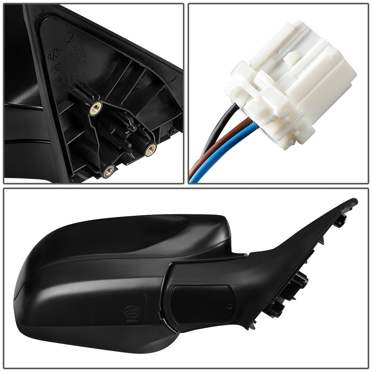 RETROVISOR MIRROR - OEM - 11-13 SUBARU FORESTER X XT - POWERED - TEXTURED - BLACK - RIGHT