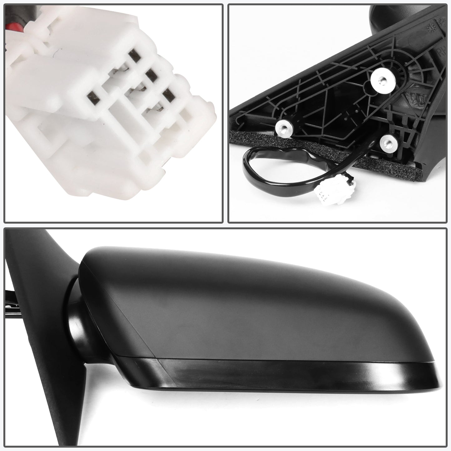 RETROVISOR MIRROR - OEM - 05-07 SUBARU LEGACY 2.5I LIMITED / 05-07 SUBARU OUTBACK 2.5I LIMITED - POWERED - PAINTABLE - BLACK - RIGHT