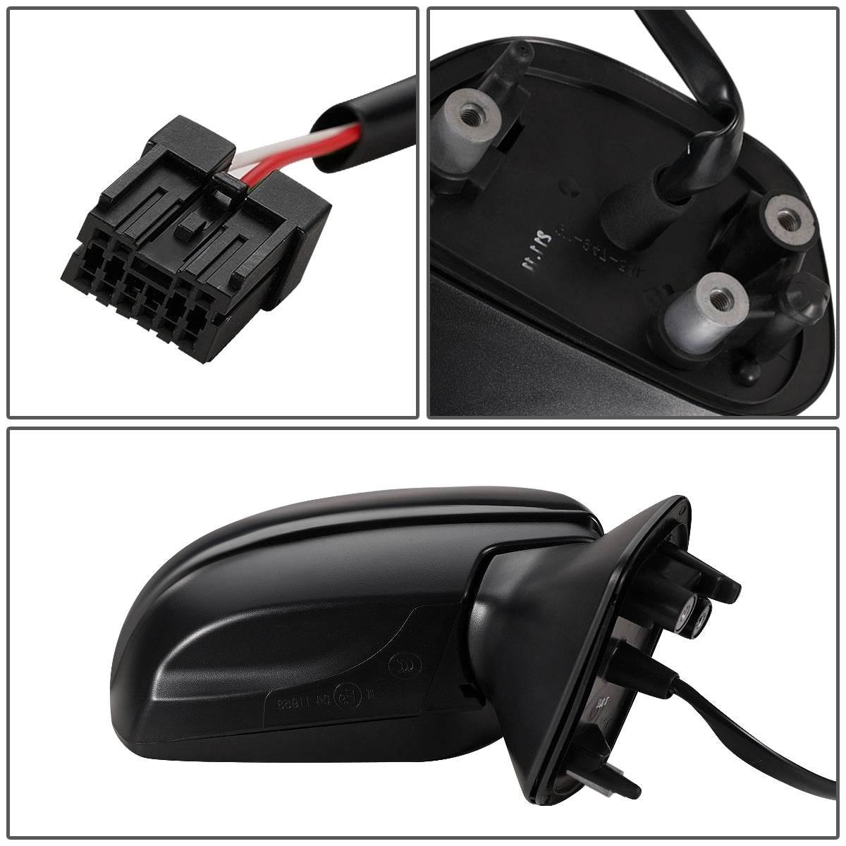 RETROVISOR MIRROR - OEM - 12-14 SUBARU IMPREZA 4-DR - POWERED - FOLDING - BLACK MATERIAL - RIGHT