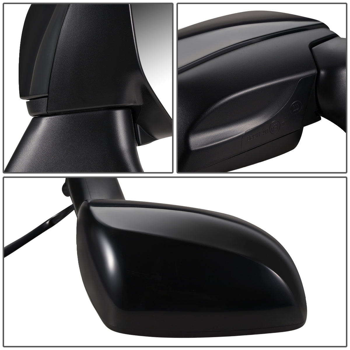 RETROVISOR MIRROR - OEM - 12-14 SUBARU IMPREZA 4-DR - POWERED - FOLDING - BLACK MATERIAL - RIGHT