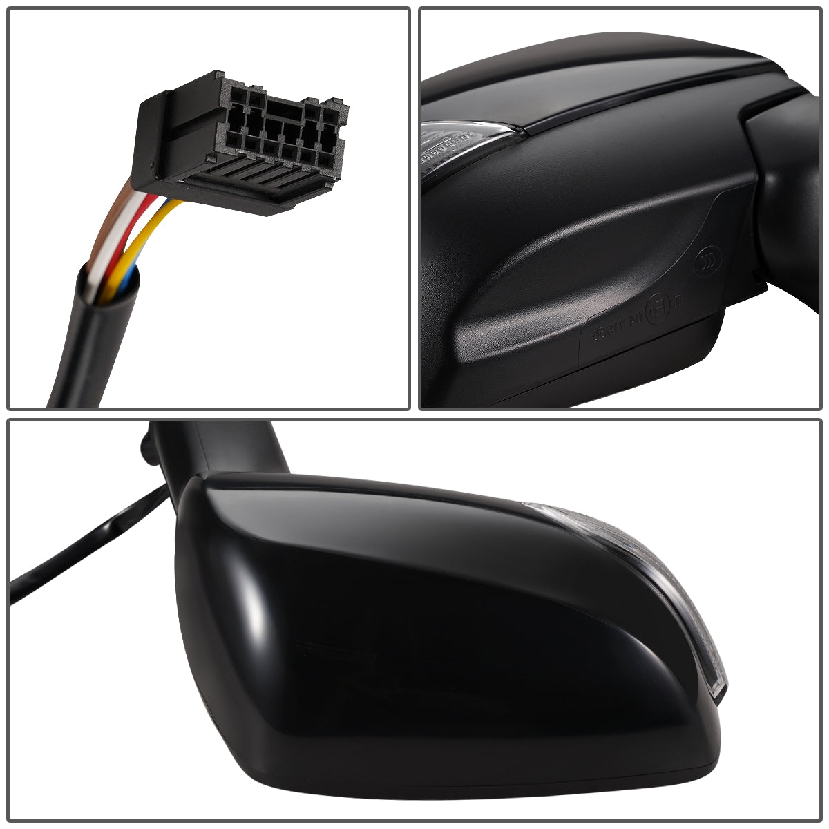 RETROVISOR MIRROR - OEM - 12-17 SUBARU CROSSTEK - POWERED - HEATED - W/ SIGNAL LIGHT - FOLDING - BLACK MATERIAL - RIGHT