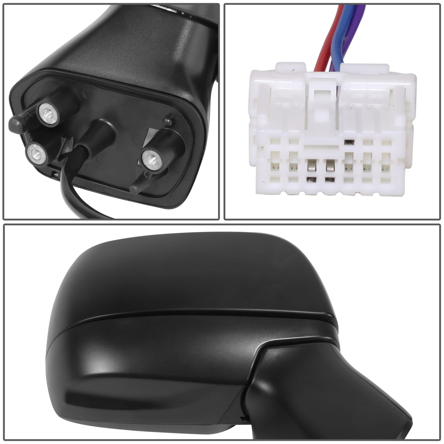 RETROVISOR MIRROR - OE STYLE - SUBARU FORESTER 14 - WITH POWER - PASSENGER SIDE - PAINT TO MATCH - BLACK