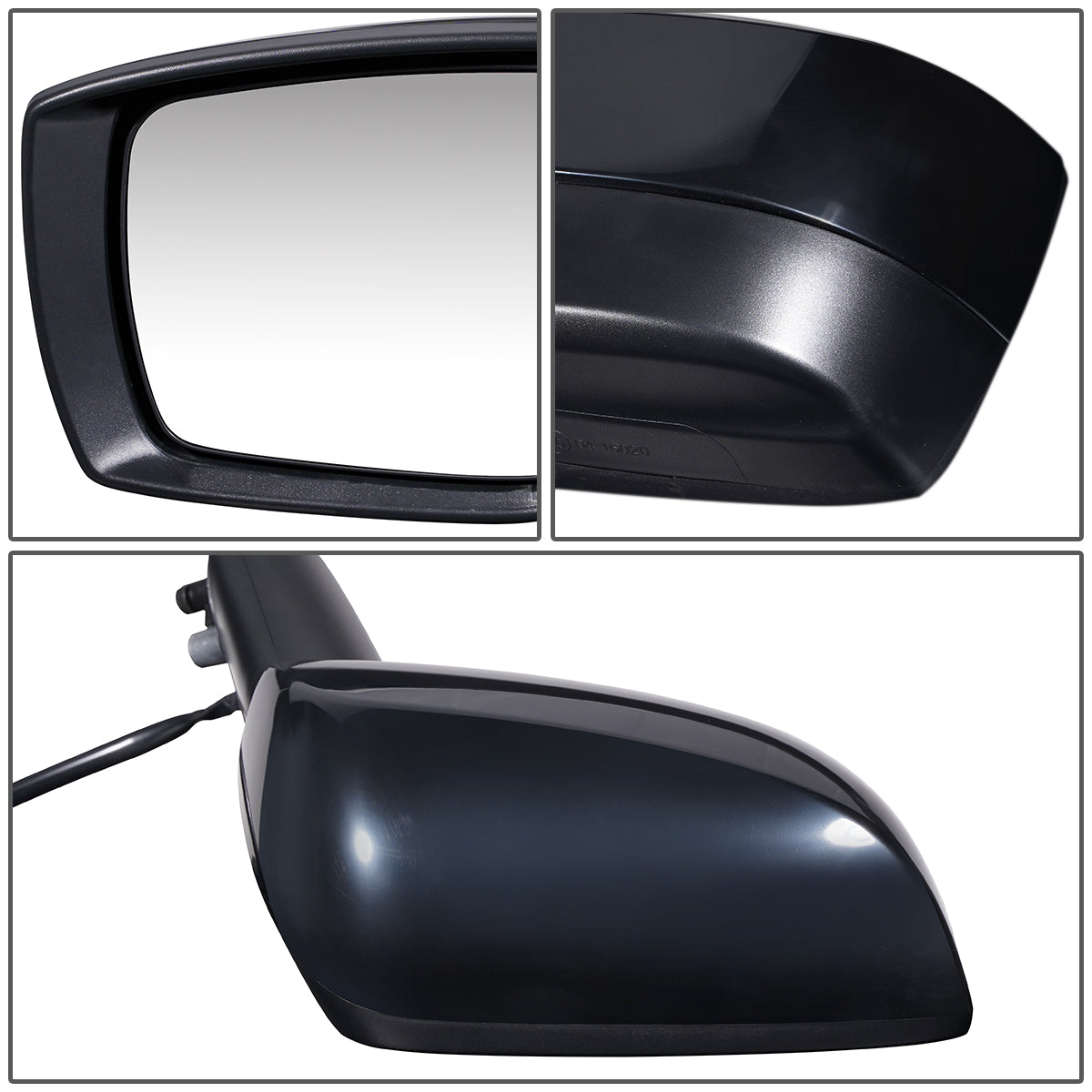 RETROVISOR MIRROR - OEM - 15-16 SUBARU IMPREZA - POWERED - HEATED - FOLDING - BLACK MATERIAL - RIGHT