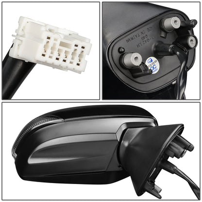 RETROVISOR MIRROR - OEM - 15-16 SUBARU IMPREZA - POWERED - HEATED - W/ SIGNAL LIGHT - FOLDING - BLACK MATERIAL - RIGHT