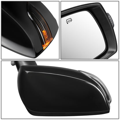 RETROVISOR MIRROR - OEM - 15-16 SUBARU IMPREZA - POWERED - HEATED - W/ SIGNAL LIGHT - FOLDING - BLACK MATERIAL - RIGHT
