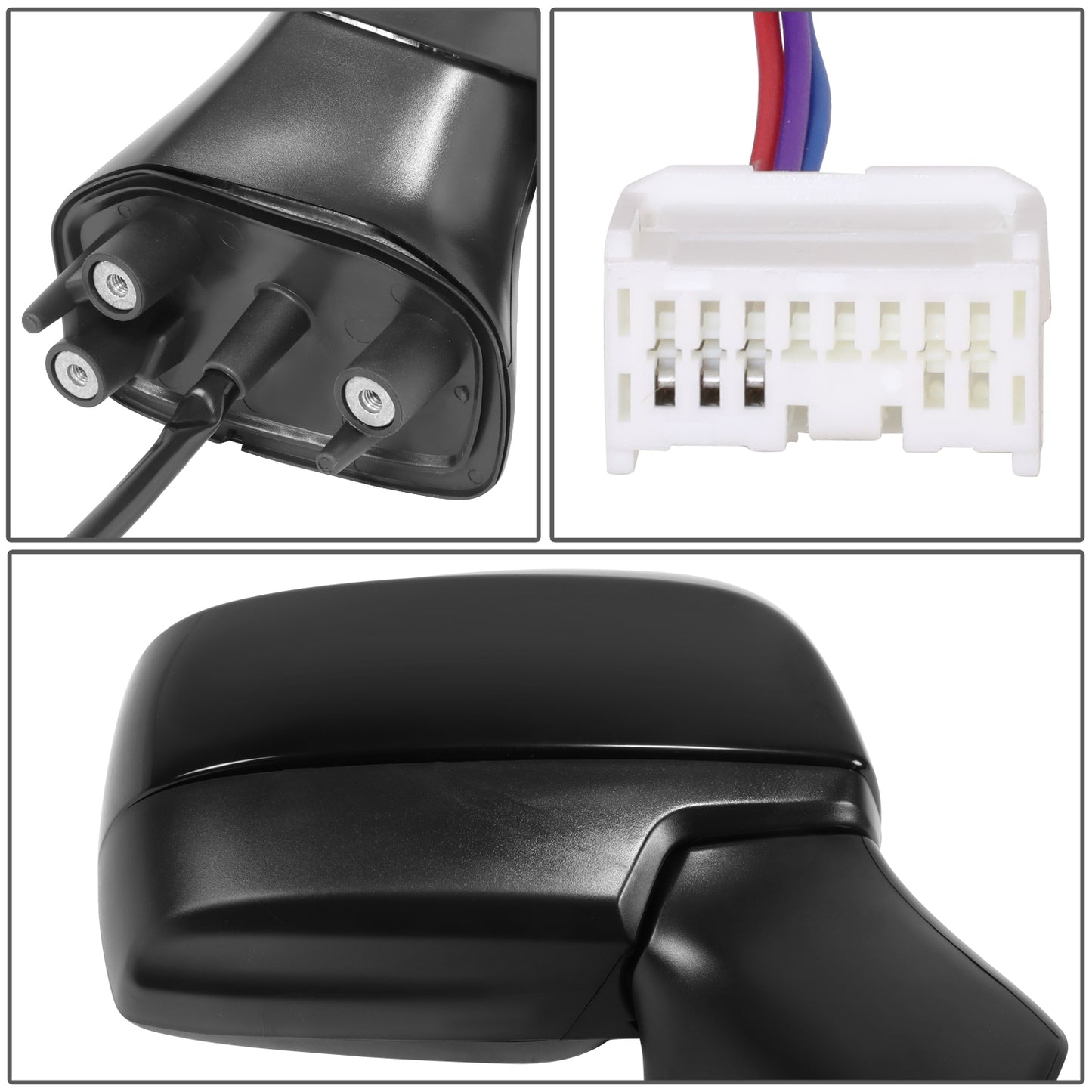 RETROVISOR MIRROR - OE STYLE - SUBARU LEGACY 15-17 - SUBARU OUTBACK 15-17 - WITH POWER - PASSENGER SIDE - PAINT TO MATCH - BLACK