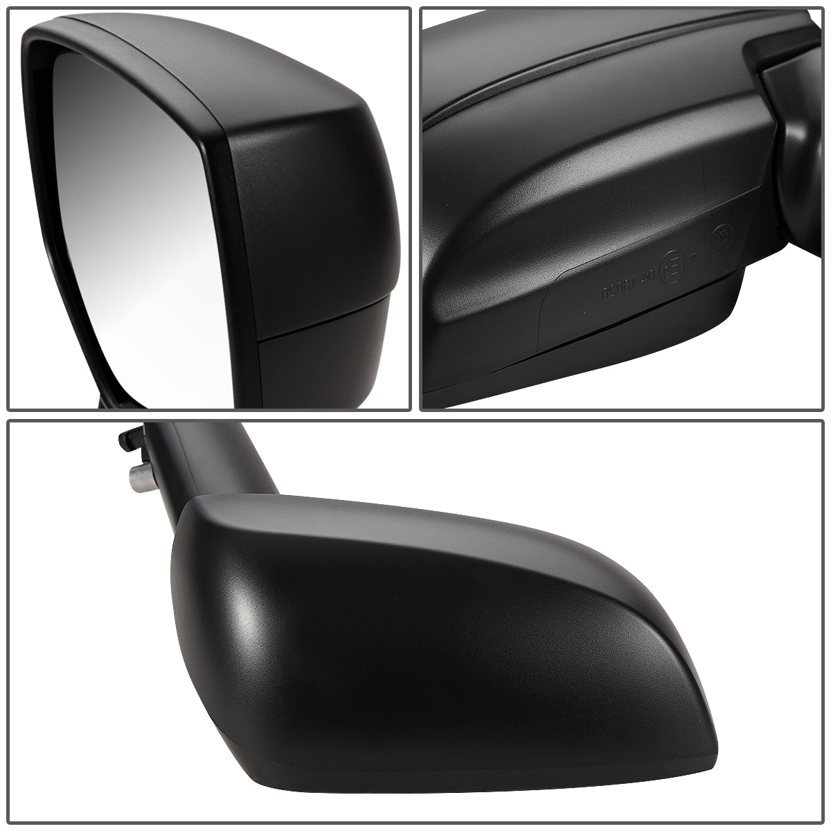 RETROVISOR MIRROR - OEM - 15-16 SUBARU IMPREZA - POWERED - FOLDING - TEXTURED - BLACK - RIGHT