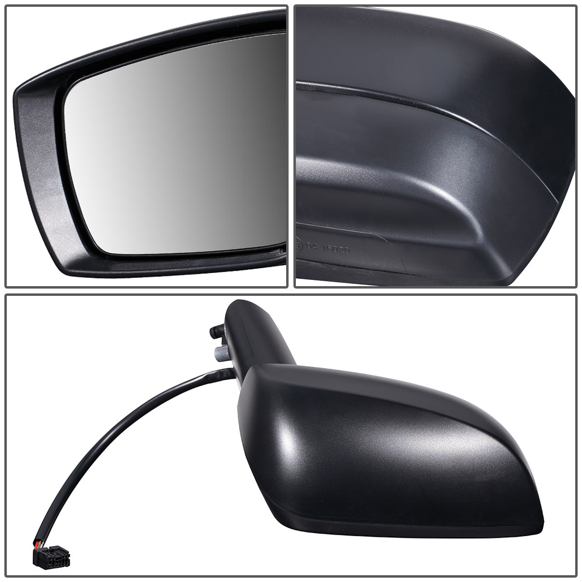 RETROVISOR MIRROR - OEM - 15-16 SUBARU IMPREZA - POWERED - HEATED - FOLDING - TEXTURED - BLACK - RIGHT