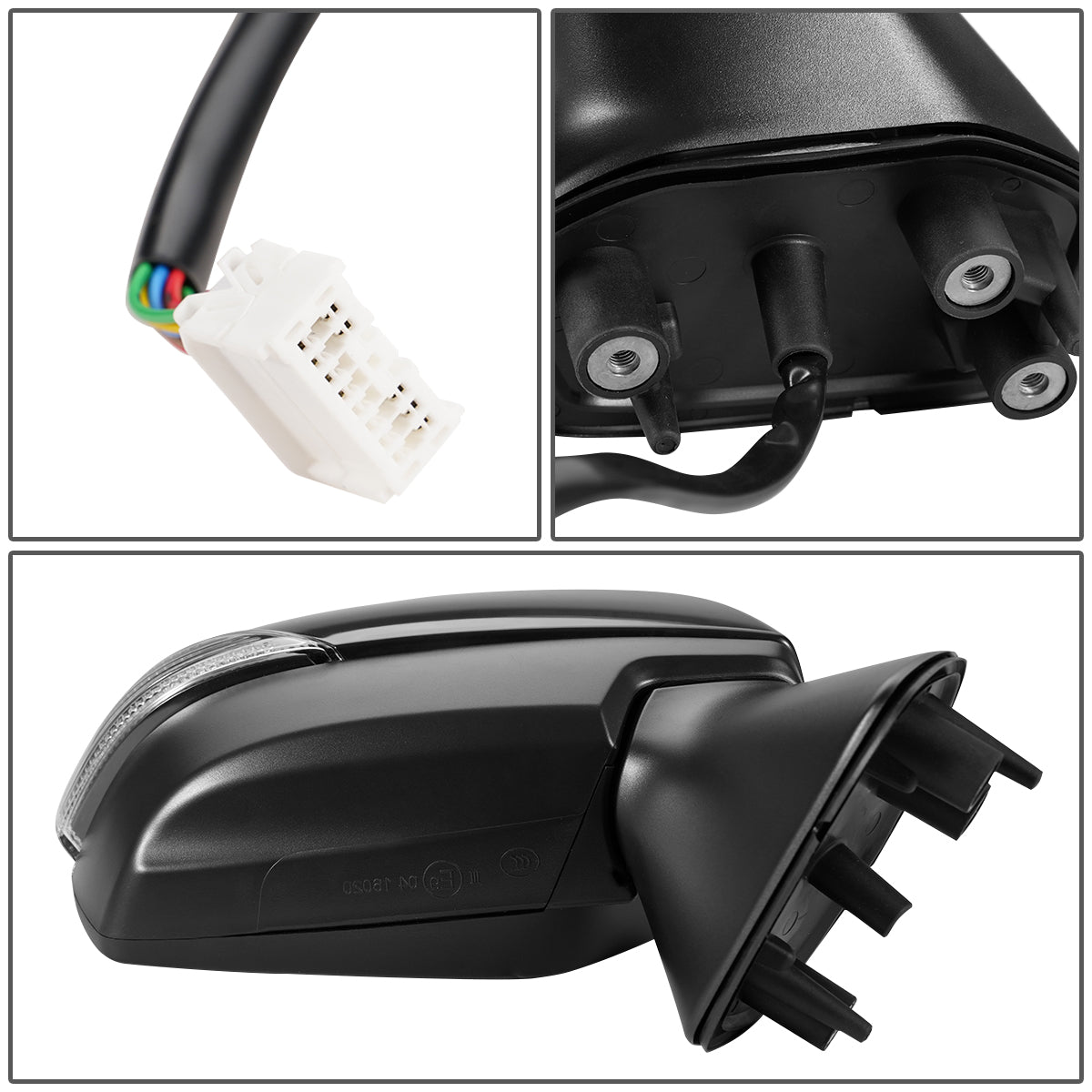 RETROVISOR MIRROR - OEM - 15-19 SUBARU LEGACY, OUTBACK - POWERED - HEATED - W/ SIGNAL LIGHT - W/BSD - FOLDING - BLACK MATERIAL - RIGHT