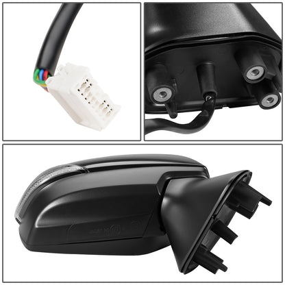 RETROVISOR MIRROR - OEM - 15-19 SUBARU LEGACY, OUTBACK - POWERED - HEATED - W/ SIGNAL LIGHT - W/BSD - FOLDING - BLACK MATERIAL - RIGHT