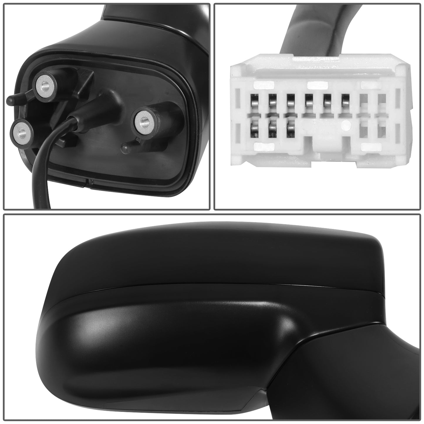 RETROVISOR MIRROR - OE STYLE - SUBARU LEGACY 18-19 - SUBARU OUTBACK 18-19 - WITH POWER WITH HEATED - PASSENGER SIDE - PAINT TO MATCH - BLACK