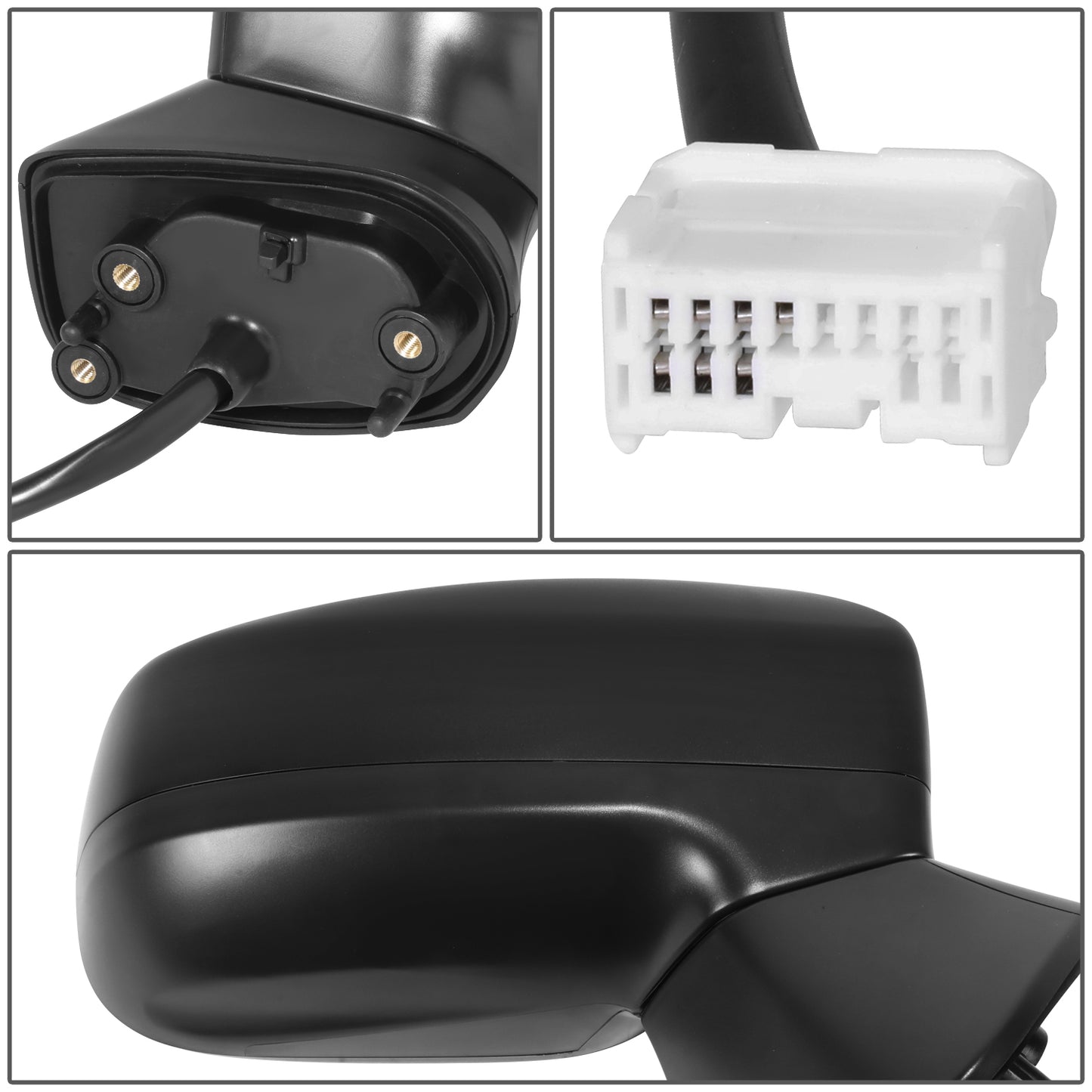 RETROVISOR MIRROR - OE STYLE - SUBARU IMPREZA 17-23 - WITH POWER - PASSENGER SIDE - PAINT TO MATCH - BLACK