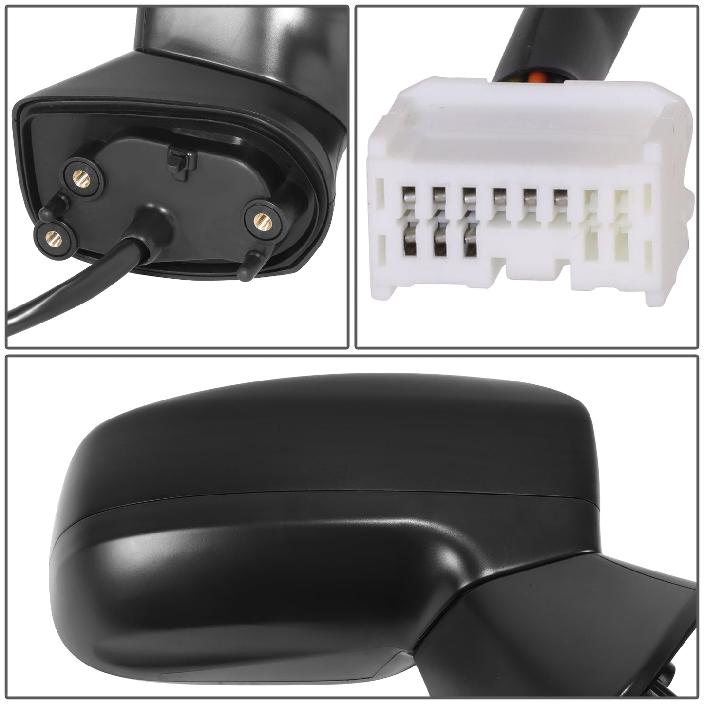 RETROVISOR MIRROR - OE STYLE - SUBARU IMPREZA 17-23 - WITH POWER WITH HEATED - PASSENGER SIDE - PAINT TO MATCH - BLACK