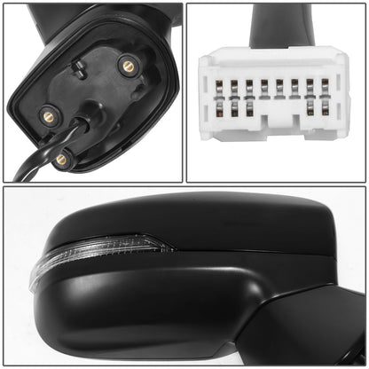 RETROVISOR MIRROR - OE STYLE - SUBARU IMPREZA 17-23 - WITH POWER WITH HEATED GLASS WITH SIGNAL WITH BLIND SPOT - PASSENGER SIDE - PAINT TO MATCH - BLACK