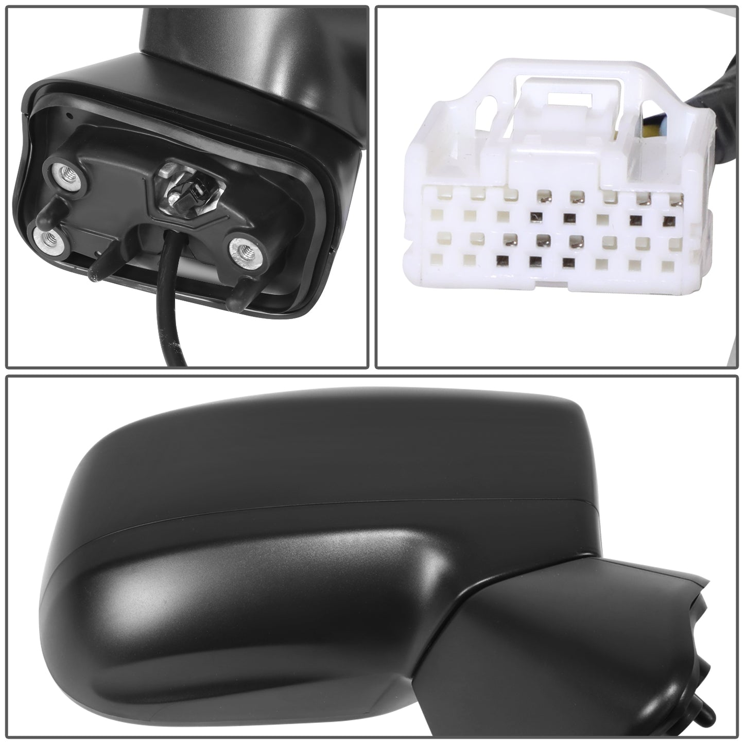 RETROVISOR MIRROR - OE STYLE - SUBARU FORESTER 2019-2024 - WITH POWER TEXTURE COVER - PASSENGER RIGHT SIDE - BLACK