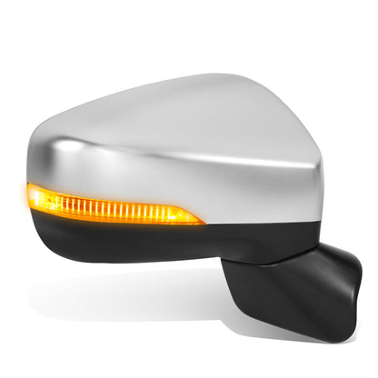 RETROVISOR MIRROR - OE STYLE - SUBARU FORESTER 19-24 - WITH POWER WITH HEATED WITH SIGNAL WITH BLIND SPOT WITH MEMORY CHROME COVER - PASSENGER SIDE - SMOOTH - BLACK / CHROME