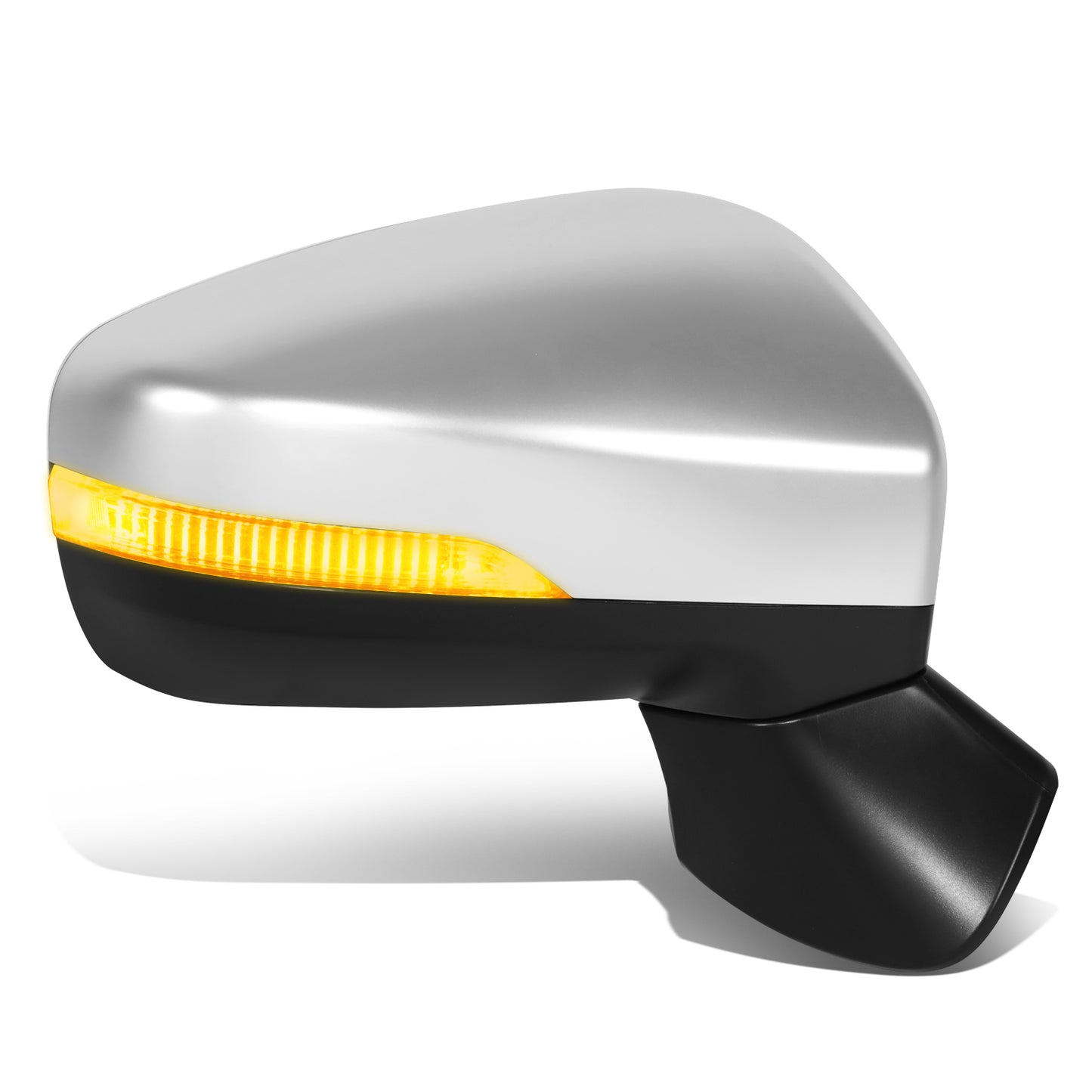 RETROVISOR MIRROR - OE STYLE - SUBARU IMPREZA 17-23 - WITH POWER WITH HEATED GLASS WITH SIGNAL CHROME COVER - PASSENGER SIDE - SMOOTH - BLACK / CHROME