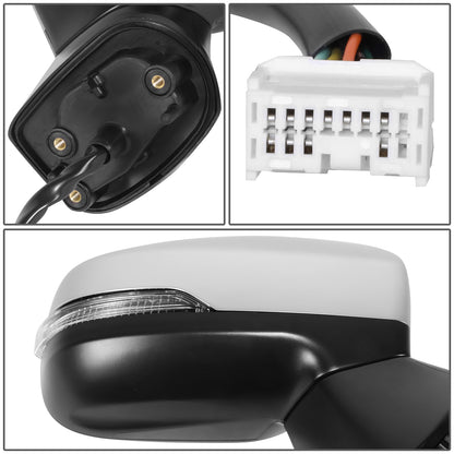 RETROVISOR MIRROR - OE STYLE - SUBARU IMPREZA 17-23 - WITH POWER WITH HEATED GLASS WITH SIGNAL CHROME COVER - PASSENGER SIDE - SMOOTH - BLACK / CHROME