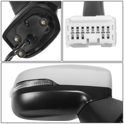 RETROVISOR MIRROR - OE STYLE - SUBARU IMPREZA 17-23 - WITH POWER WITH HEATED GLASS WITH SIGNAL WITH BLIND SPOT CHROME COVER - PASSENGER SIDE - PAINT TO MATCH - BLACK / CHROME