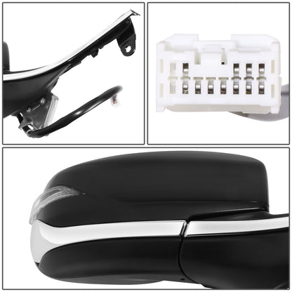 RETROVISOR MIRROR - OE STYLE - SUBARU LEGACY 20-24 - SUBARU OUTBACK 20-24 - WITH POWER WITH HEATED WITH SIGNAL - PASSENGER SIDE - PAINT TO MATCH - BLACK