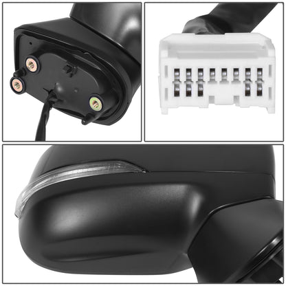 RETROVISOR MIRROR - OE STYLE - SUBARU CROSSTREK 2018-2023 - WITH POWER WITH HEATED WITH BLIND SPOT WITH SIGNAL - PASSENGER RIGHT SIDE - BLACK