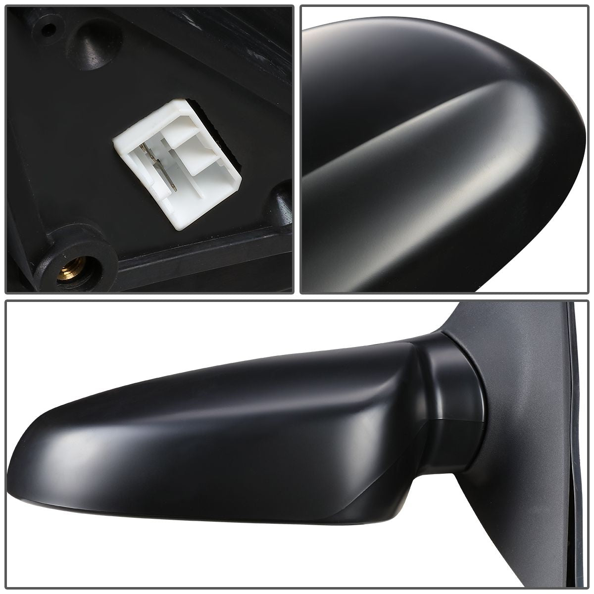 RETROVISOR MIRROR - OEM - 04-08 SUZUKI FORENZA / 05-08 SUZUKI RENO - POWERED - HEATED - PAINTABLE - BLACK - LEFT