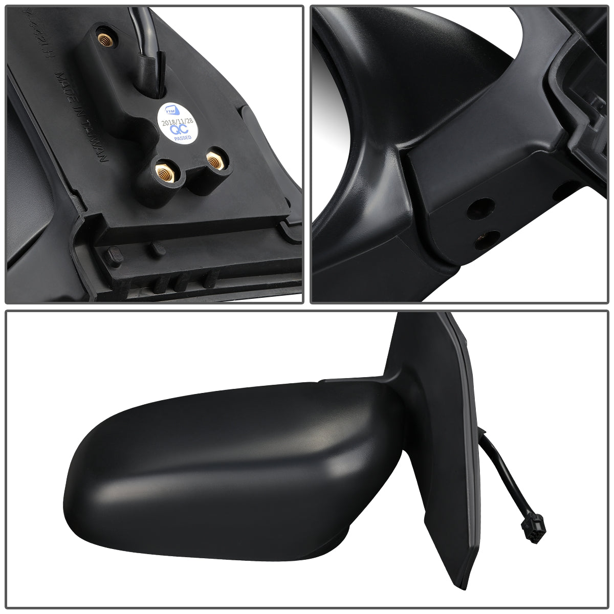 RETROVISOR MIRROR - OEM - 99-05 SUZUKI VITARA, GRAND VITARA - POWERED - HEATED - FOLDING - TEXTURED - LEFT