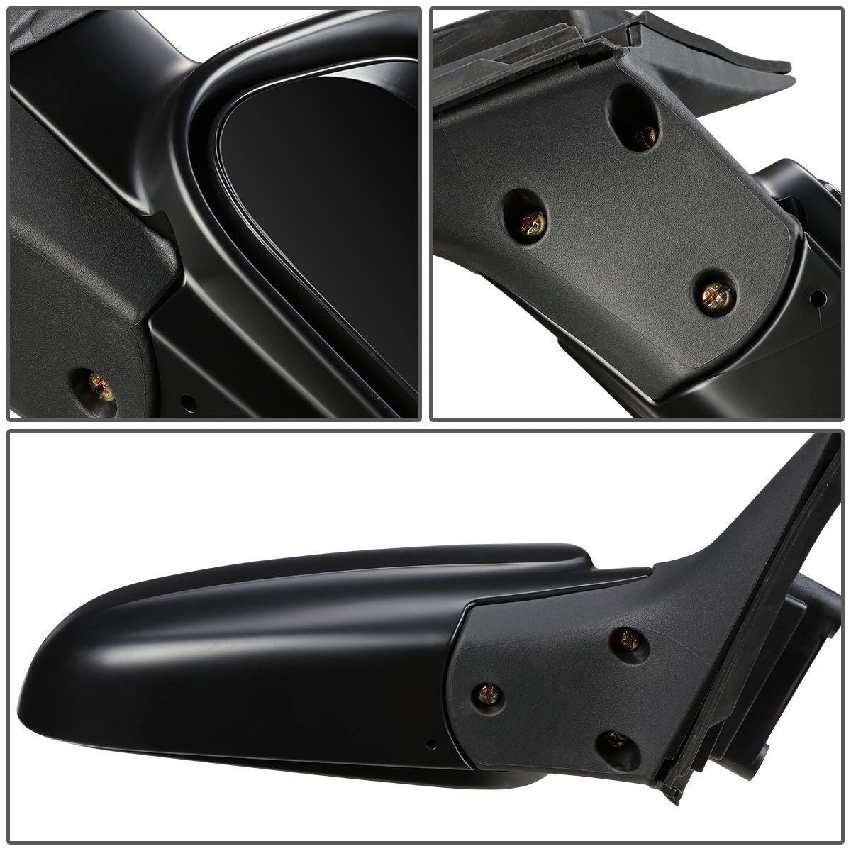 RETROVISOR MIRROR - OEM - 04-08 SUZUKI FORENZA / 05-08 SUZUKI RENO - POWERED - HEATED - PAINTABLE - BLACK - RIGHT