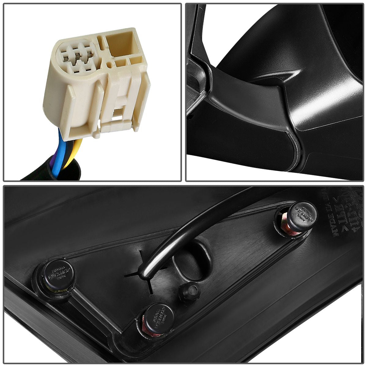 RETROVISOR MIRROR - OEM - 06-13 SUZUKI GRAND VITARA - POWERED - HEATED - PAINTABLE - BLACK - RIGHT