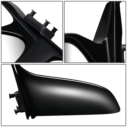 RETROVISOR MIRROR - OEM - 88-92 TOYOTA COROLLA 4-DR - MANUAL - BLACK MATERIAL - LEFT