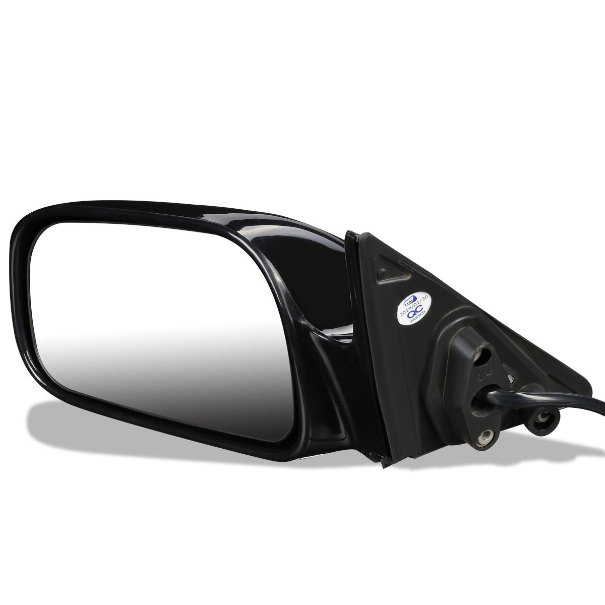 RETROVISOR MIRROR - OEM - 92-96 TOYOTA CAMRY - POWERED - PAINTABLE - BLACK - LEFT