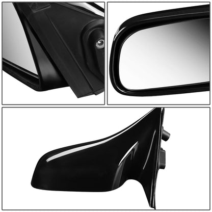 RETROVISOR MIRROR - OEM - 92-96 TOYOTA CAMRY - POWERED - PAINTABLE - BLACK - LEFT