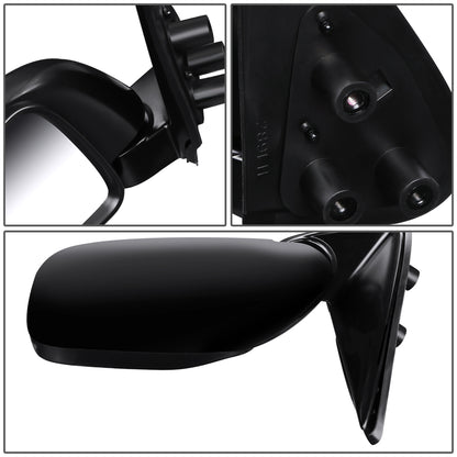 RETROVISOR MIRROR - OEM - 95-00 TOYOTA TACOMA - MANUAL - FOLDING - W/O OFF ROAD PACKAGE - TEXTURED - BLACK - LEFT