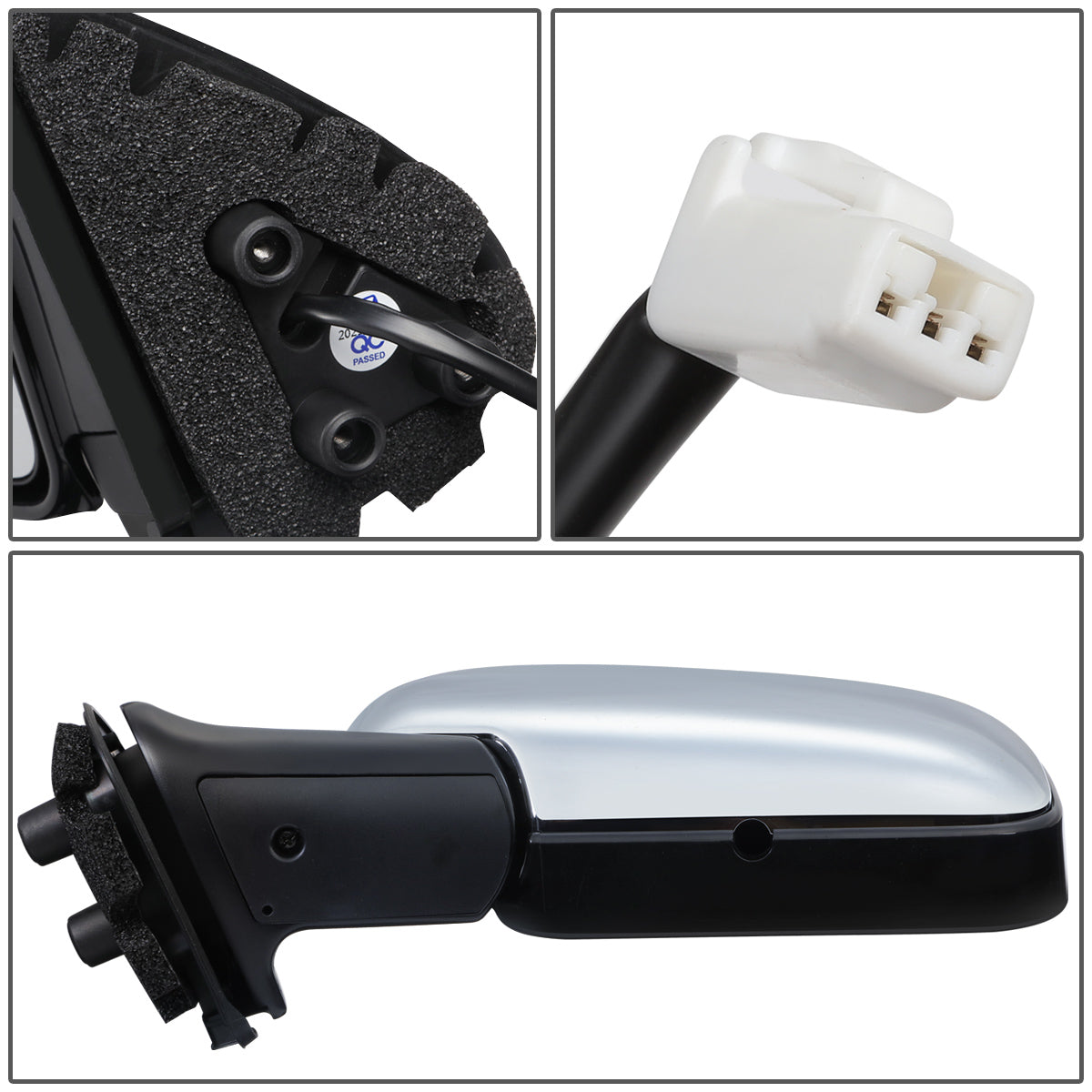 RETROVISOR MIRROR - OEM - 93-98 TOYOTA T100 - POWERED - FOLDING - CHROME COVER - LEFT