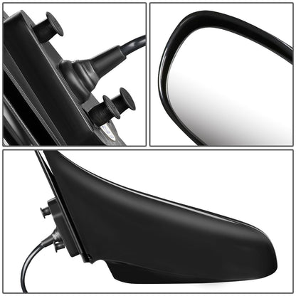 RETROVISOR MIRROR - OEM - 98-02 TOYOTA COROLLA - POWERED - PAINTABLE - BLACK - LEFT