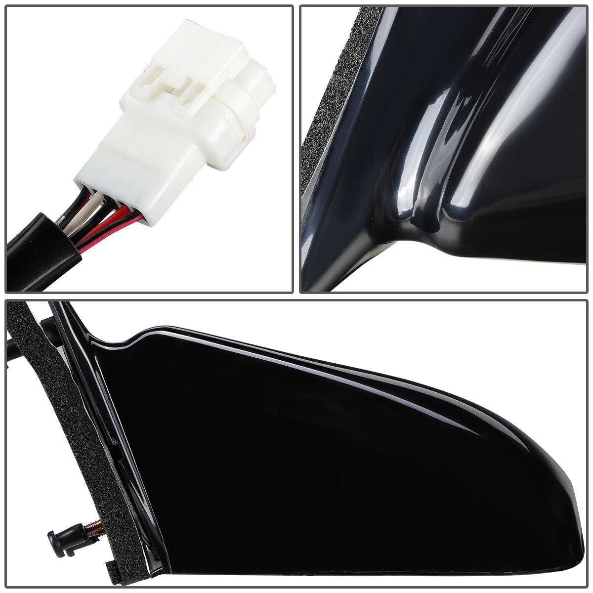 RETROVISOR MIRROR - OEM - 97-01 TOYOTA CAMRY - POWERED - HEATED - PAINTABLE - BLACK - LEFT