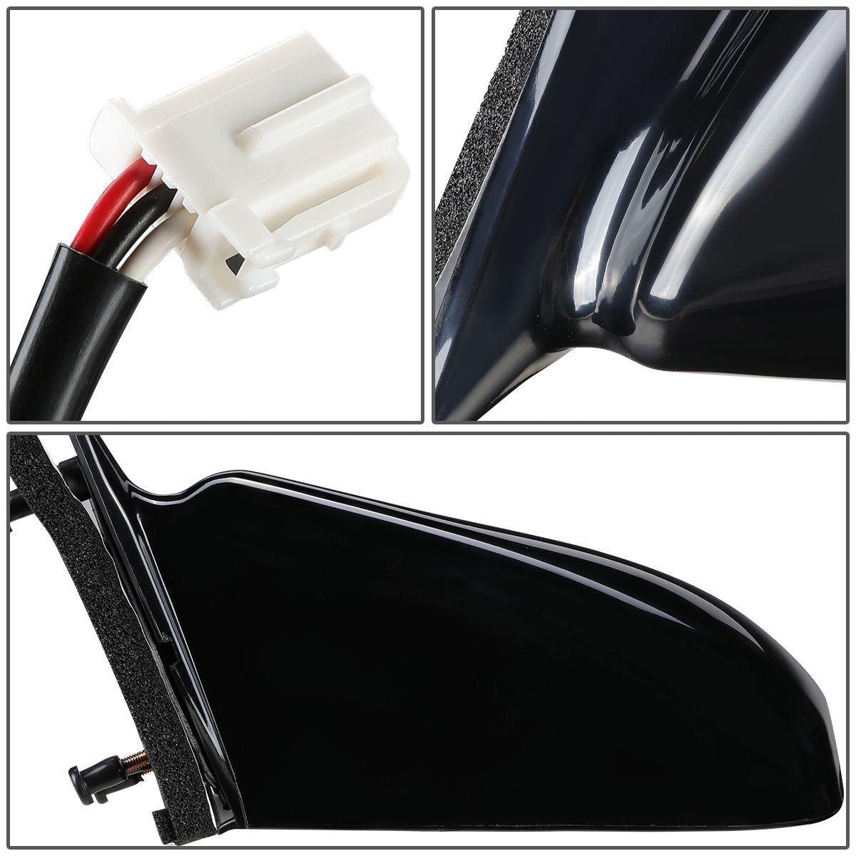 RETROVISOR MIRROR - OEM - 97-01 TOYOTA CAMRY - POWERED - PAINTABLE - BLACK - LEFT